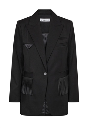 Premiere fringe blazer Sort HAUTE L'AMITIÈ